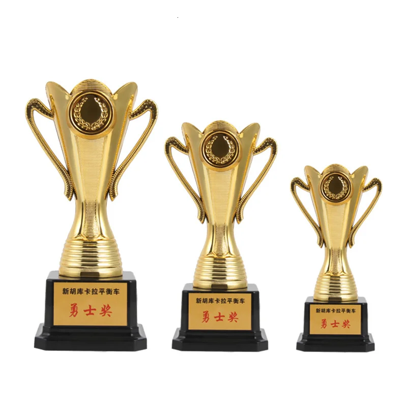Gold Plated Trophy Cup Award Trophies, Free Customized Trophy, Champion Cup Ceremony, Competition Craft Souvenir