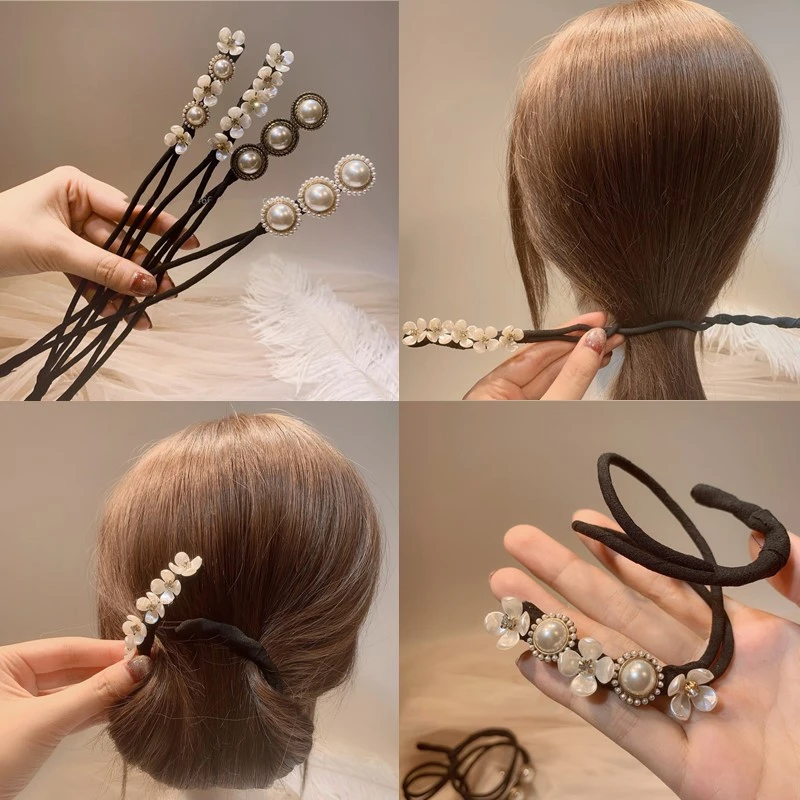 

Vintage Baroque Shell Pearl Hairpin Bun Hairstyle Hair Stick Woman Elegant Hair Scrunchies Banquet Wedding Hair Accessories