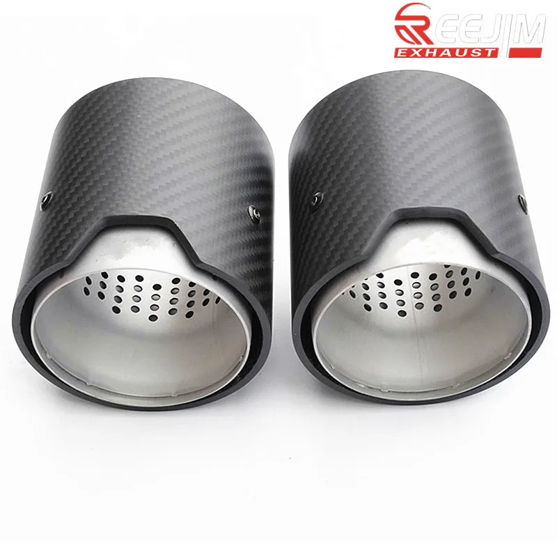 Модель 2019 матовый наконечник для выхлопных газов из углеродного волокна BMW