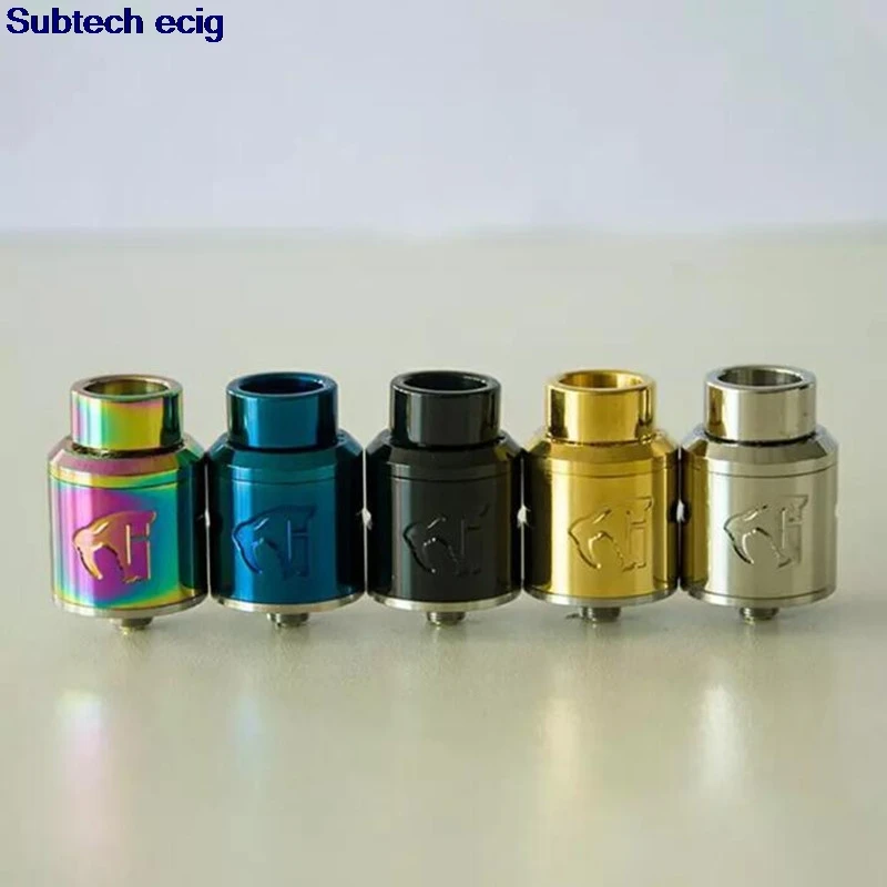 

Titanium Goon V1.5 RDA 22mm Ecig Atomizer 528 Custom Vapes GOON Ti 1.5 Tank 5 Colors Peek insulators BF Pin vs goon 25 RDA Tank