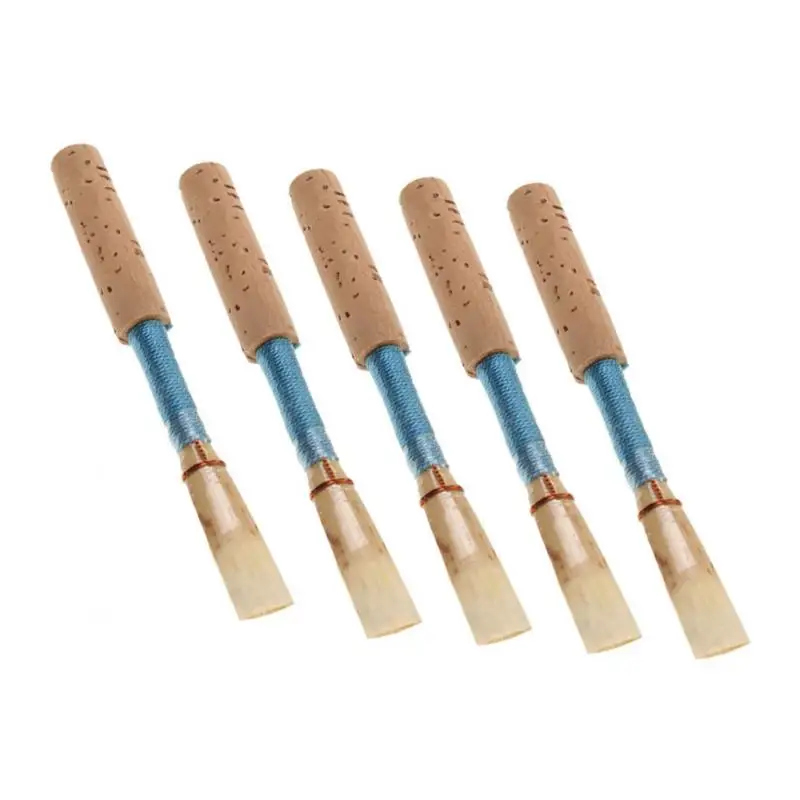 5 Pcs Oboe Reeds, Strength Medium Soft Handmade Oboe Reeds with Blue Cork