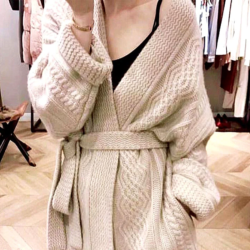 ^*Best Offers Women Elegant Knitted Sweater And Cardigans Full Sleeve Korean Fashion Lady Coat 2019 Autumn New Coat