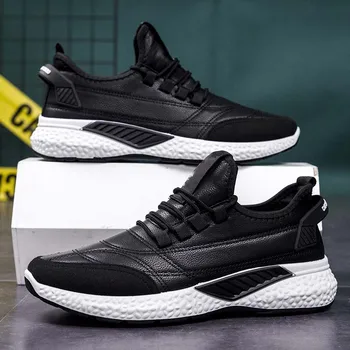 

Merkmak Men'S Winter Shoes Men Shoes With Fur Plush Warm Male Casual Fashion Sneakers Leisure Leather Shoes For Winter
