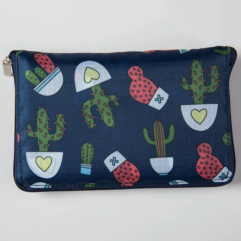 ETya, модная Экологичная сумка для покупок, складная женская сумка на молнии, водонепроницаемая многоразовая сумка для покупок с принтом, сумки-тоут - Цвет: Коричневый