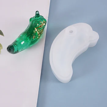 

3 Crystal Glue Mold Diy Stereo Bionic Pepper Millet Pepper Green Pepper Mirror Silicone Mold