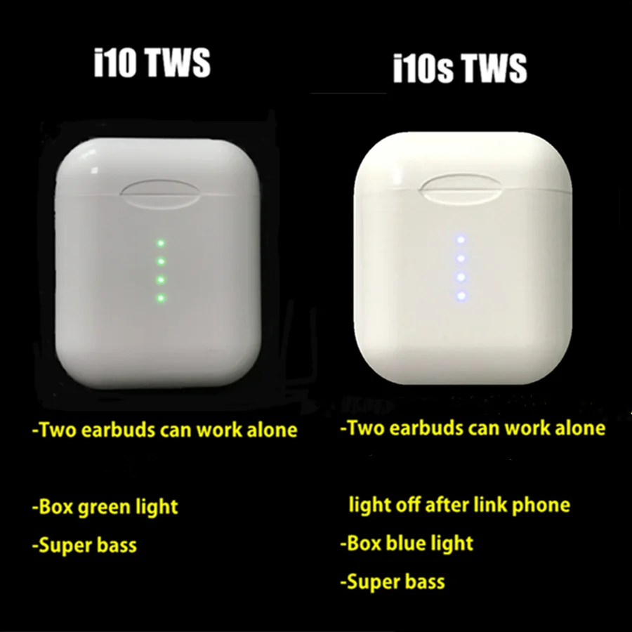 Оригинальные 1:1 реплики i10 tws i110s tws сенсорные bluetooth наушники Беспроводная гарнитура супер бас Поддержка беспроводной зарядки для телефона