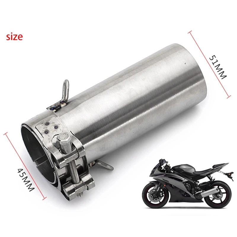 Для Yamaha R6 2006 2007 2008 2009 2010 2011 YZF R6 без шнуровки мотоцикл 51 мм Глушитель средней звенья трубы