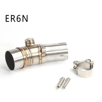 

Motorcycle Exhaust Pipe Muffler Escape Connecting Pipe Front Link Pipe Moto Mid Pipe For Kawasaki ER6N Exhaust Accessorie