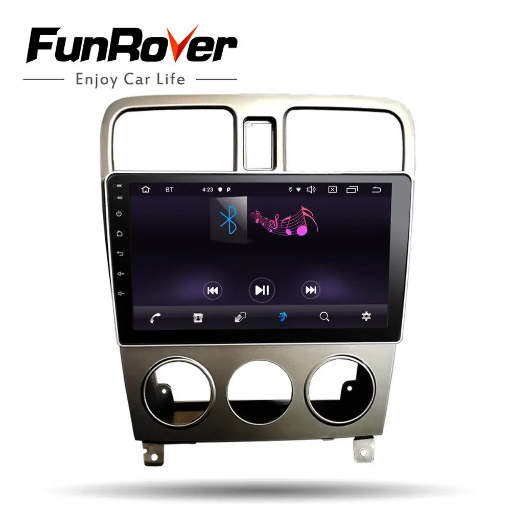 FUNROVER 2.5D+ ips 2G+ 32G Android 9,0 автомобильный Радио мультимедиа авторадио плеер навигация gps для Subaru Forester 2004-07 2 din dvd
