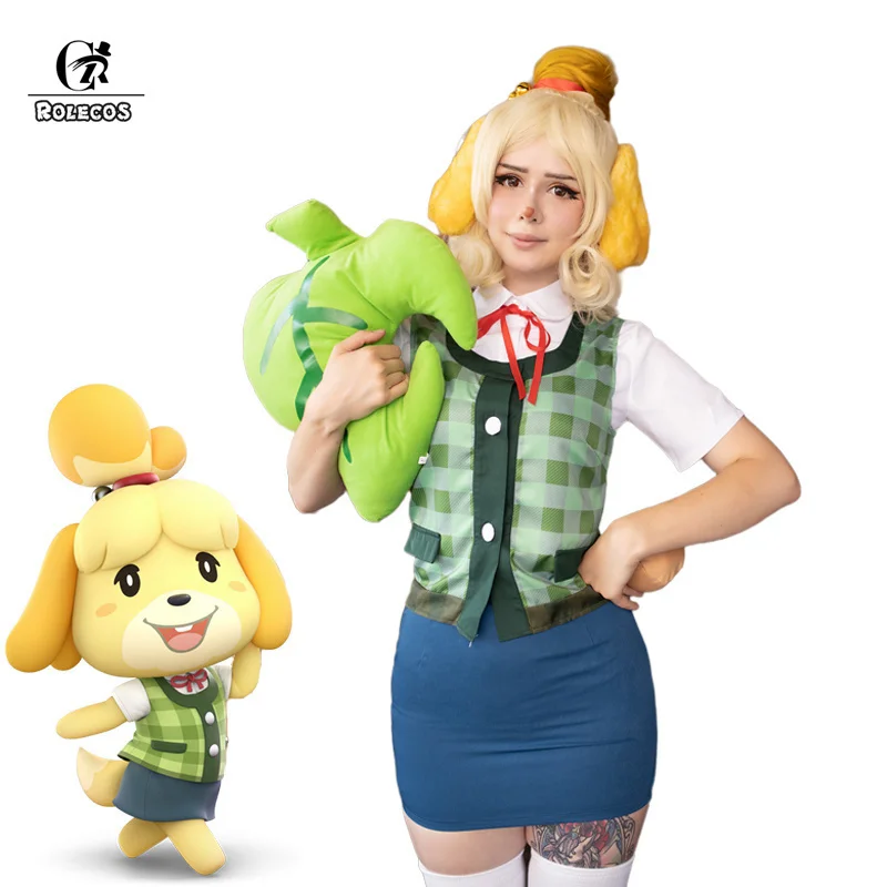 Animal Crossing Maggie Cosplay Costume Gioco Animal Crossing New Horizons Costume Donna Uniforme Outfit Tail Headwear