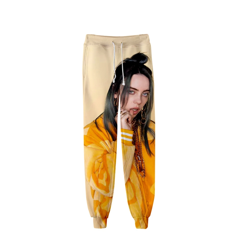 Новинка; повседневные брюки Billie Eilish с 3D принтом; популярные брюки для мужчин и женщин; модные удобные спортивные штаны для мальчиков и девочек; сезон осень-зима