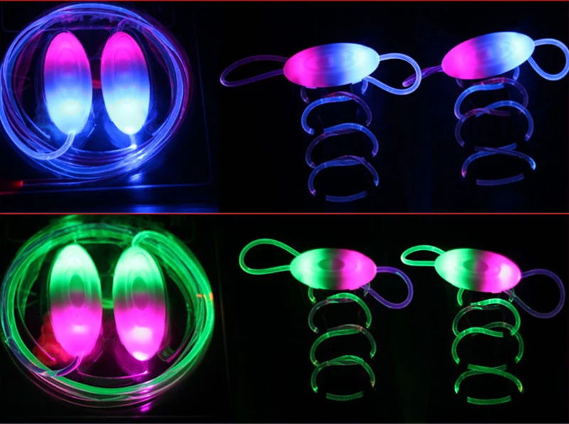 New Multi-Color Cool Night Run Neon LED Shoe laces Shoes Strap Glow Stick Light Shoelaces Accessories Party Supplies LED Shoe