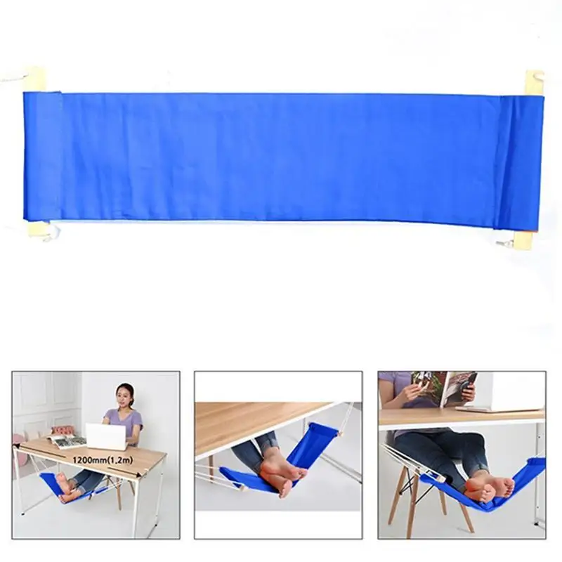 

Mini Office Foot Rest Stand Adjustable Desk Feet Hammock the Foot Hammock (Blue)
