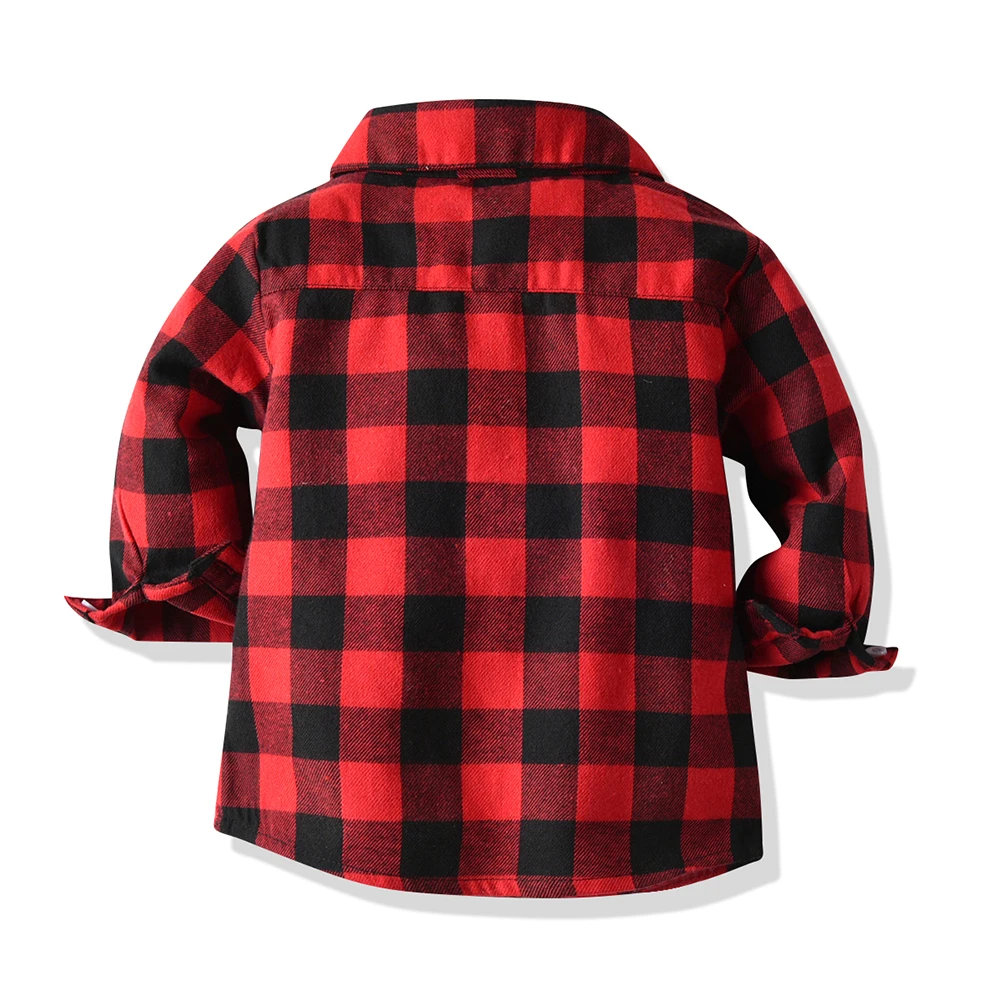 Tem Doger Autumn Winter Baby Shirts Boys Girls Tops Long Sleeves Plaid Shirts For Infant Casual Toddler Clothing Costume Blouse