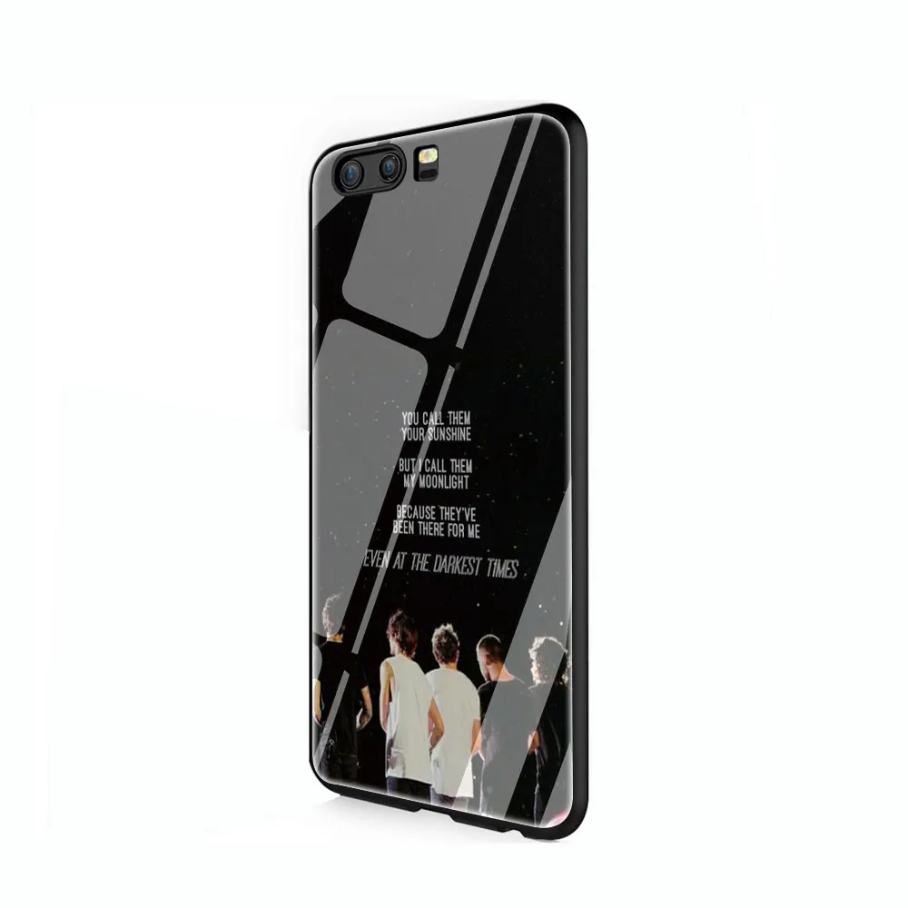 EWAU One Direction закаленное стекло чехол для телефона huawei mate P 10 20 30 Lite Pro Y9 Honor 8X 7A