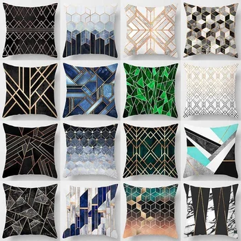 

Geometric Printed Home Decoration Peach Skin Pillowcase (45cm * 45cm)