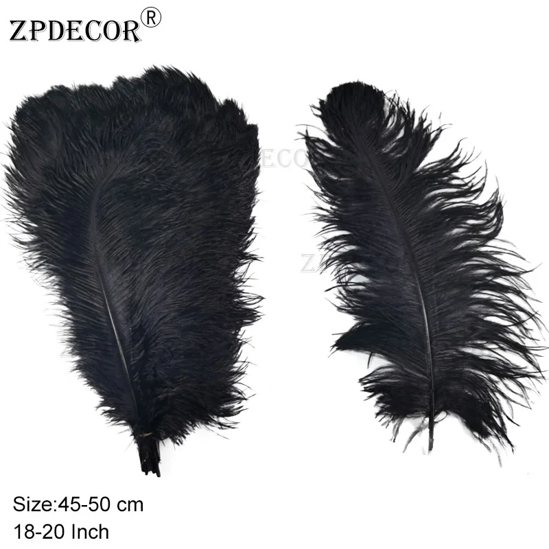 ZPDECOR 18 20 дюймов 45 50 см стандартное страусиное перо для изготовления ювелирных