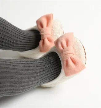 

Baby Girl Boy Anti-slip Socks Bow Newborn Slipper Shoes Boots 0-18 Months