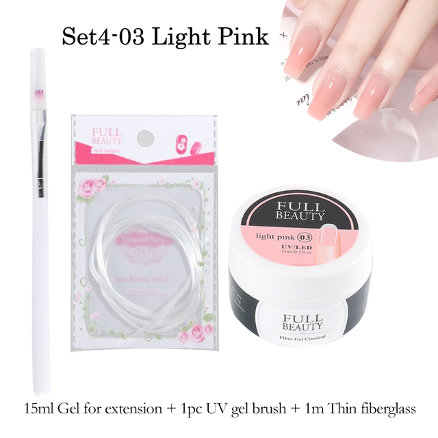 Gel For Extension UV Builder Nail Gel Clear Acrygel Base Varnish Quick Buidling Nail Art Brush Set For Manicure LY1800-1