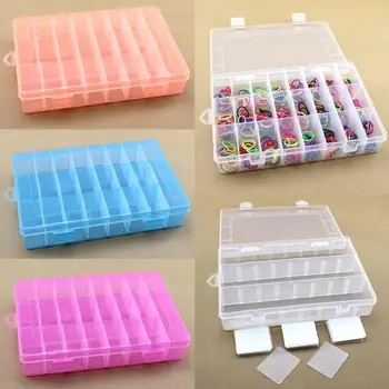 

24 Grid Plastic Box Case Jewelry Bead Storage Container Craft Organizer Storage Box Plastic Storage Box