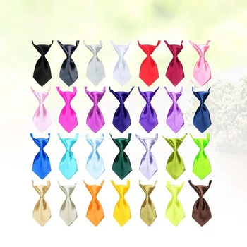 

30pcs Neckties Assorted Color Practical Cute Durable Colorful Neck Straps Neckties for Dog Baby Pet
