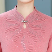 Женский весенне-осенний модный дизайнерский свитер, элегантный свитер для мамы среднего возраста, пуловер