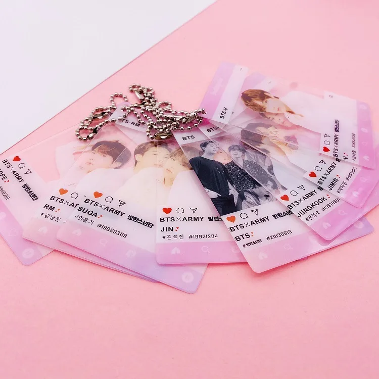 Kpop v Jimin JUNGKOOK suga jin rm jhope прозрачные карточные Подвески Аксессуары подарок