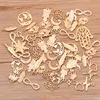 Random 20Pcs Mix Size 10- 200 Style Alloy Metal Drop Oil Charms KC Gold Pendant For DIY Bracelet Necklace Jewelry Making ► Photo 3/3