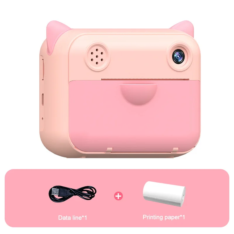 Appareil photo à impression instantanée pour enfants, appareil photo  numérique avec papier photo thermique, vidéo HD 1080p, appareil photo enfant  - AliExpress