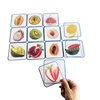 Montessori Language Materials Vegetable Fruit Cognitive Cards Kids Learning Resource Matching Game Early Childhood Education Toy 1