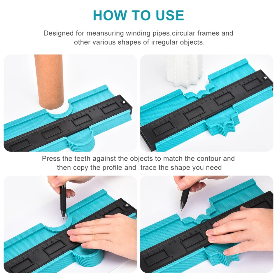 Rossonix Plastic Gauge Contour Profile Copy Gauge Duplicator Standard 5 Width Wood Marking Tool Til
