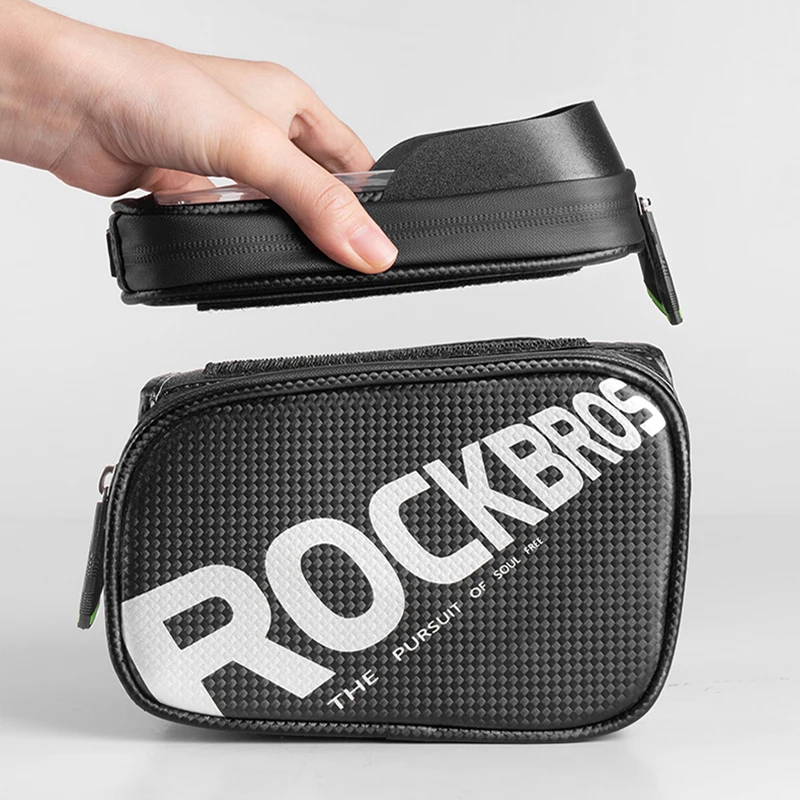 ROCKBROS 7 стиль велосипед сумки Передняя труба сумка с тачскрином водонепроницаемый для 5,8 до 6,3 дюймов телефон MTB дорожный Велоспорт Аксессуары