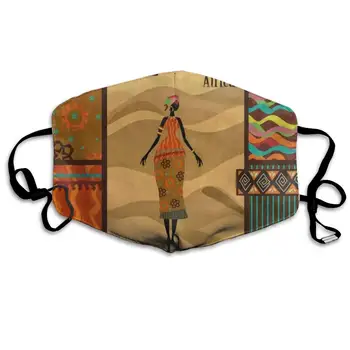 

Face Mask African Girl Cute Inspiring Cycling Half Face Earloop Nose Mask for Boys