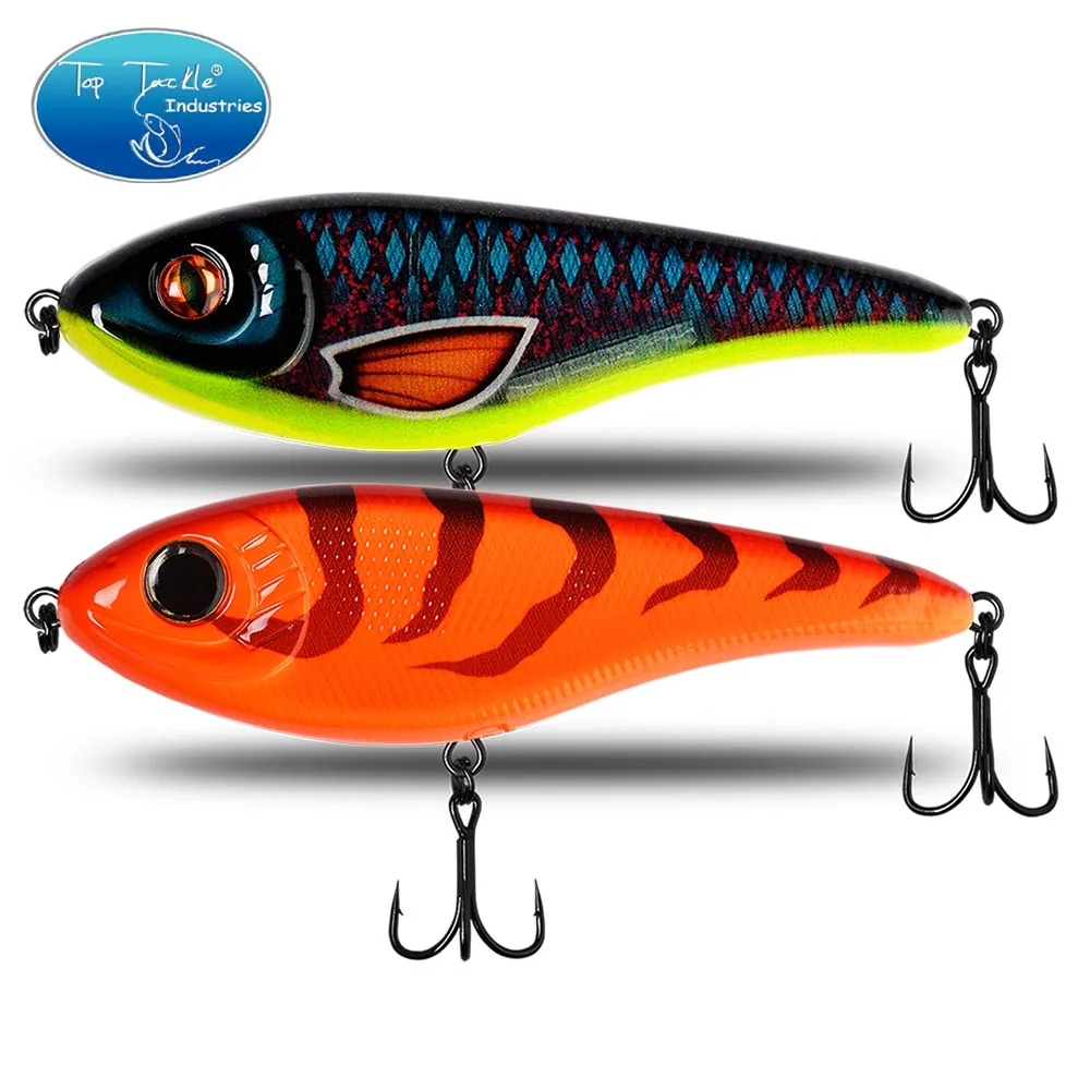 Cf lure 78mm-15g Jerkbait Slow Sinking Wobblers For Pike Crankbaits Fishing Lure Rattling And Vib For Winter Fishing