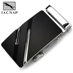 JACNAIP Genuine Men's Belt Head, Belt Buckle, Leisure Belt Head Business Ratchet Accessories Automatic Buckle Width 3.5CM