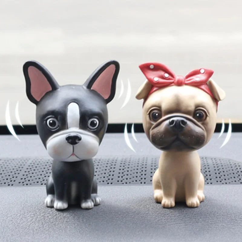 Car Center Console Resin Cute Pet Shaking Head Ornaments Individuality