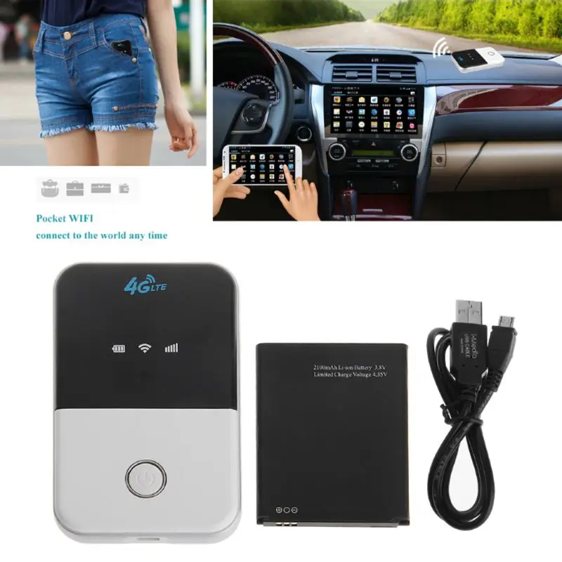 4G Wifi Router Mini Router Network Adapter Wireless Pocket Wi fi Mobile Hotspot Car Wi-fi Router With Sim Card Slot For Win XP V