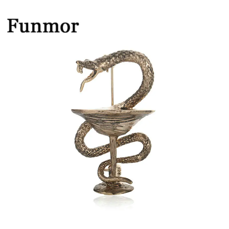 Мужская брошь в форме змеи Funmor из металлического сплава декоративные аксессуары
