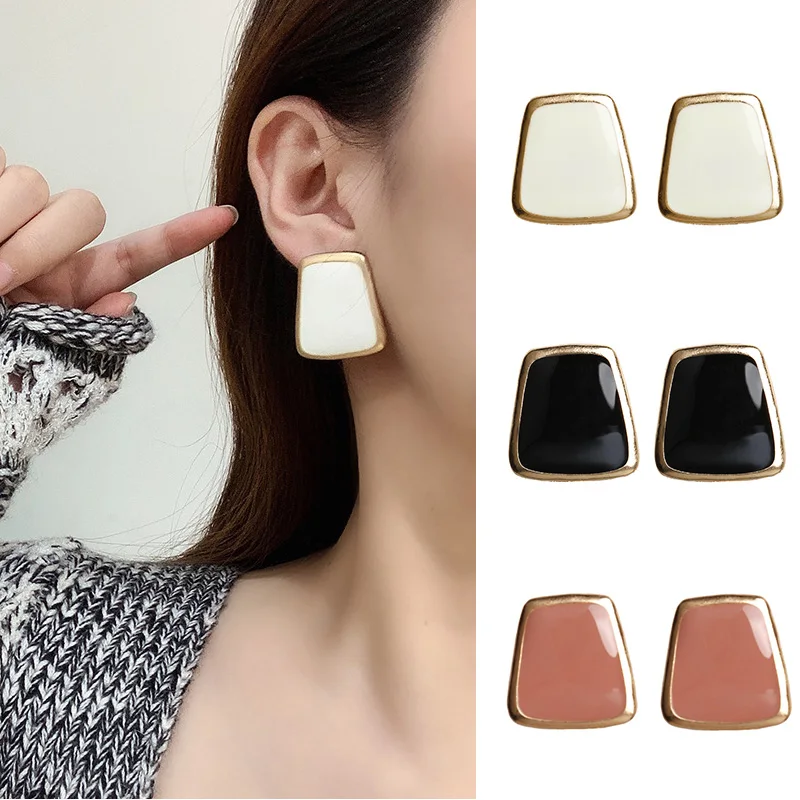 5Colors-Black-White-Enamel-Korean-Stud-Earrings-For-Women-2019-Fashion-Jewlery-Simple-Female-Earring-Oorbellen