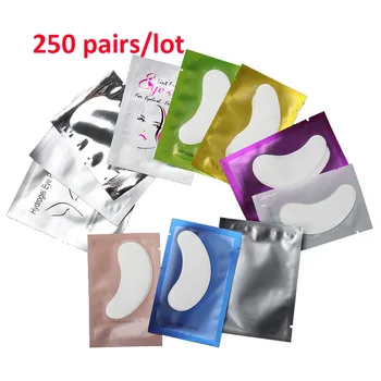 

250pairs/pack New Paper Patches Under Eye Pads Eyelash Lash Eyelash Extension Paper Patches Eye Tips Sticker Wraps Make Up Tools