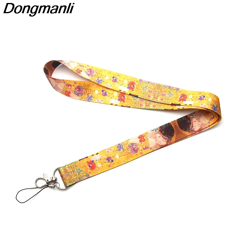 

DZ844 Gustav Klimt Key lanyard Car KeyChain ID Card Pass Gym Mobile Phone Badge Kids Key Ring Holder Jewelry