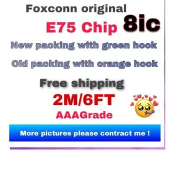 

1000Pcs/lot,Genuine AAA 2m/6ft E75 Chip OD:3.0mm Data USB charger Cable Foxconn for phone 5 6 6s 7 Plus 8 X XMAX with retail box