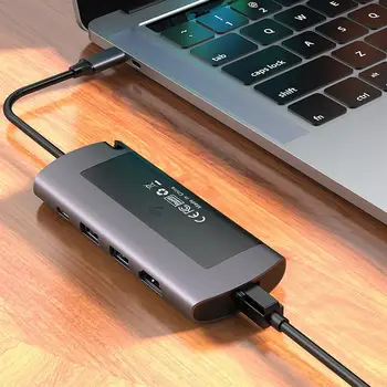 

USB C Laptop Docking Station USB 3.0 HDMI RJ45 Gigabit PD Fealushon for MacBook Samsung Galaxy S9 /S8 / S8+Type C Dock USB HUB