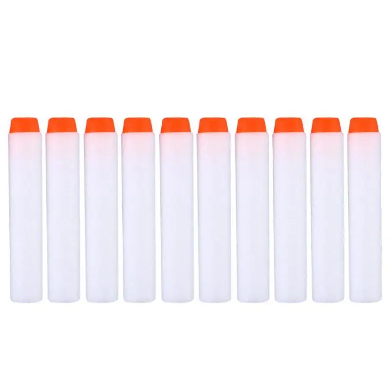 100pcs White 100 шт для пуль Nerf EVA Мягкая полая головка 7,2 см заправка пули дротики для Nerf аксессуары для игрушечного пистолета для Nerf бластеров - Цвет: 100pcs White