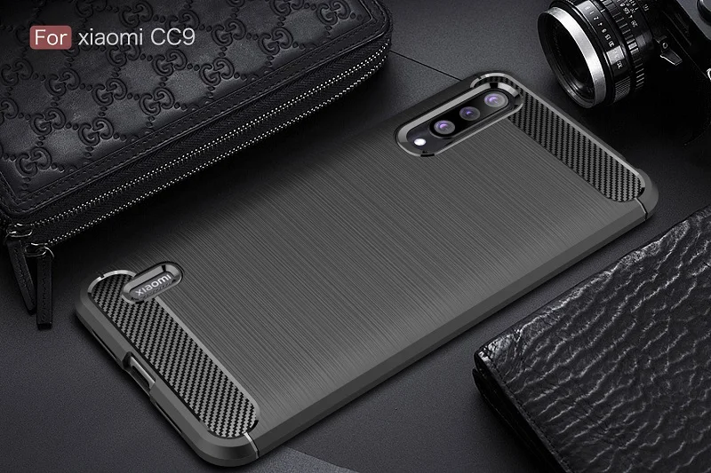 DHL бесплатные чехлы для мобильных телефонов для Xiaomi CC9 задняя крышка Мягкий ТПУ/углеродное волокно чехол для Xiaomi CC9e крышка 50 шт