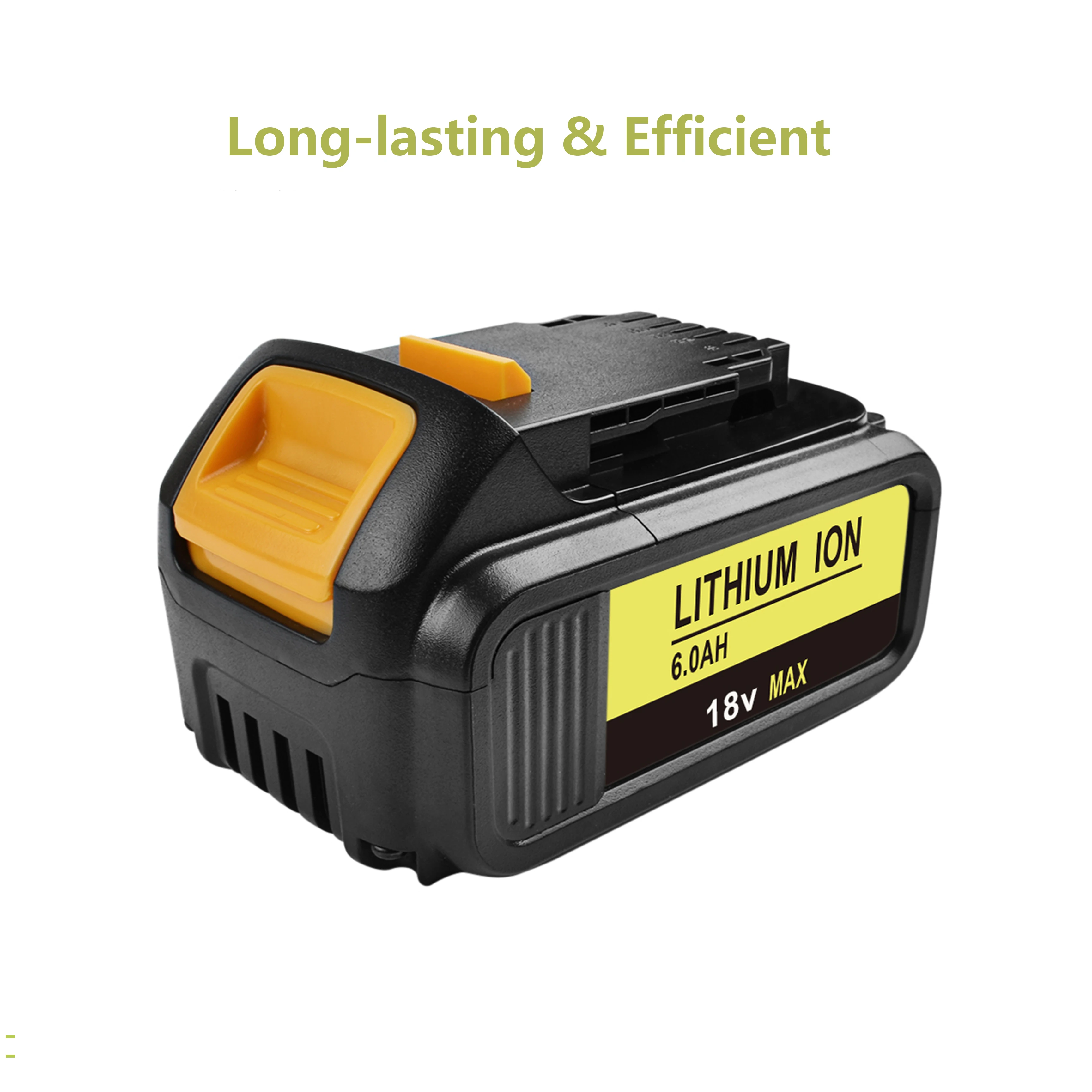 2X 18V 6000mAh Li Ion DCB180 перезаряжаемая батарея для DEWALT DCB181 XJ DCB200 DCB201 2 DCB204 DCB20
