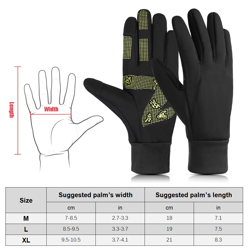 Перчатки для сенсорного экрана, зимние перчатки с флисовой подкладкой, спортивные перчатки для мужчин, ветрозащитные термоперчатки для велоспорта, альпинизма