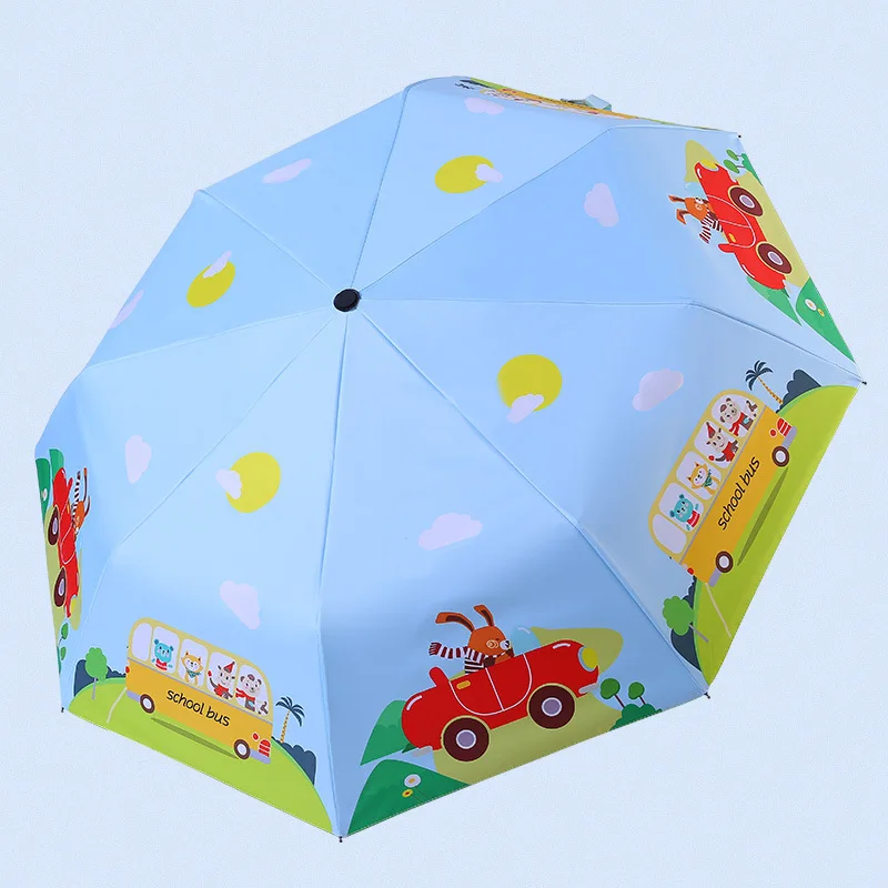 Детский зонт автоматический складной зонт динозавра УФ-дождь водонепроницаемый детский солнцезащитный зонт для мальчиков и девочек мультфильм Автомобильная Солнцезащитная пленка
