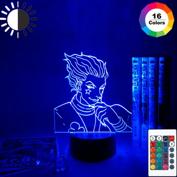 

3d Lamp Hisoka Kids Night Light Gift Led Touch Sensor Colorful Bedroom 3d Lamp Anime Hunter X Hunter Decor Light Cool Gadgets