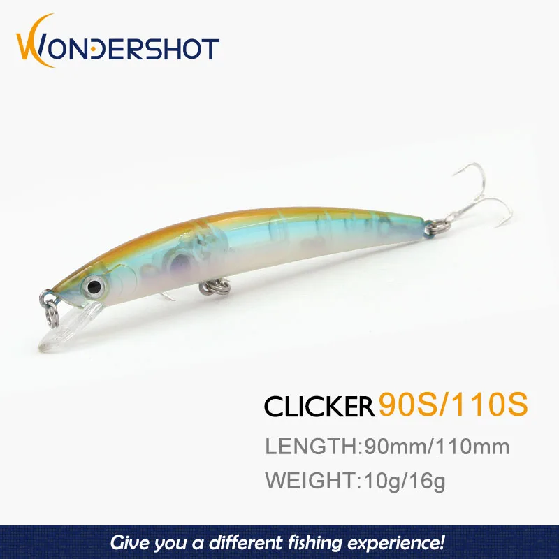 Искусственная жесткая мини-приманка Wondershot A14 цвет морской лески 90 мм/110 мм | Спорт